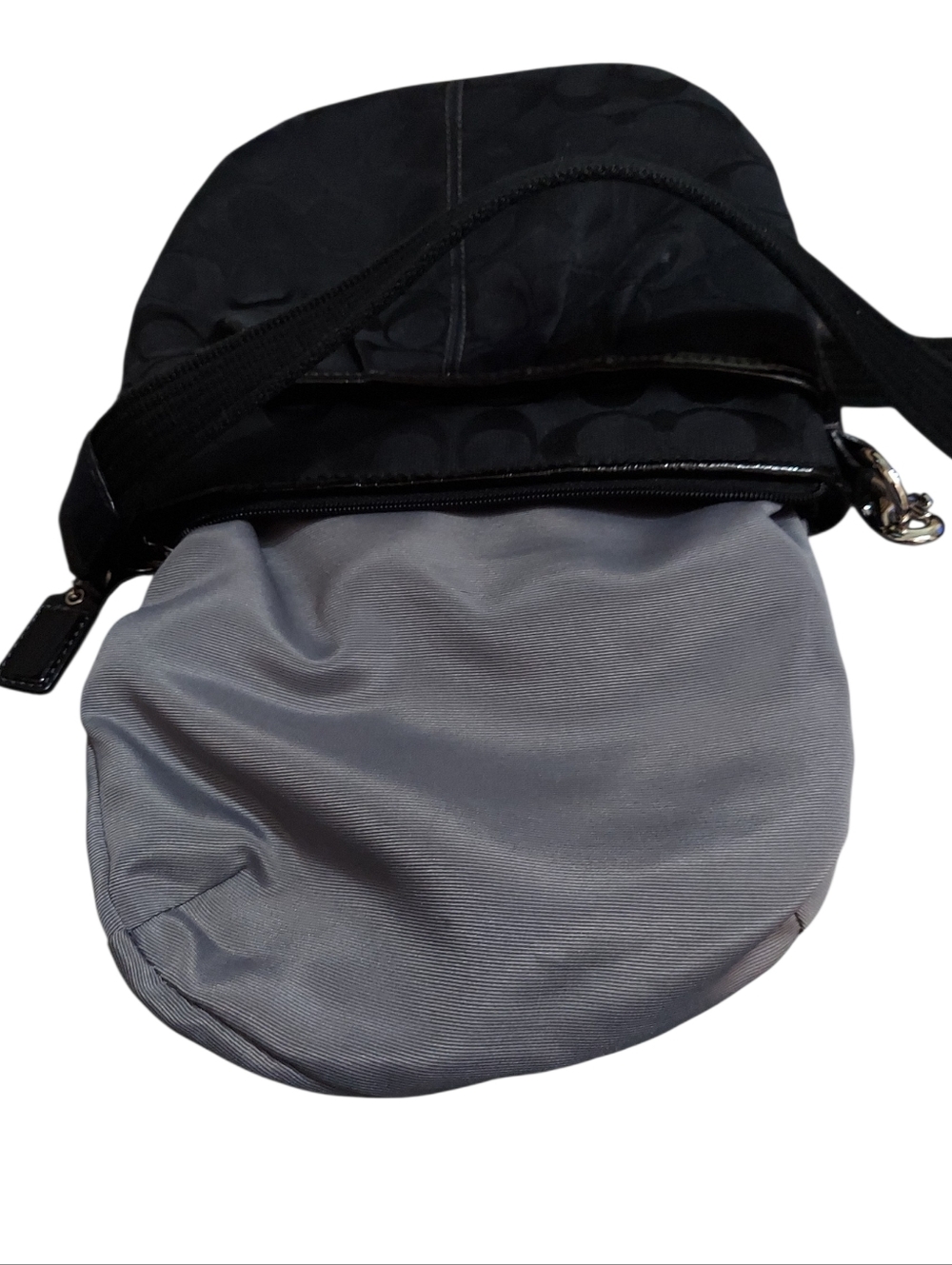 Y2K Coach Vintage Zip Ashley Swingpack Jacquard & Patent Leather Gently Loved - Picture 6 of 8